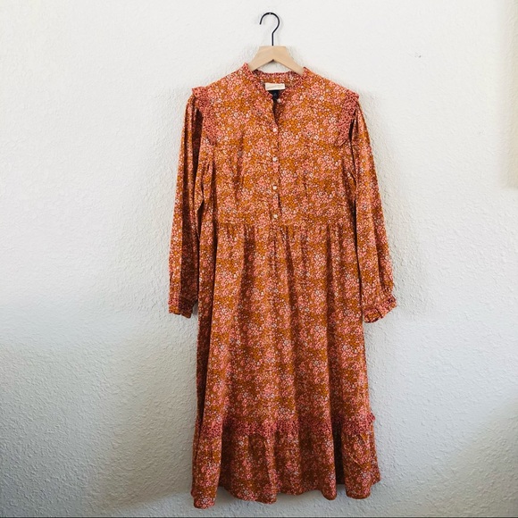 Universal Thread Floral Rust Dress - Picture 2 of 10